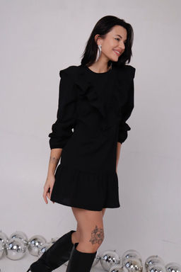 Платье-мини чёрное - Martichelli фото 6