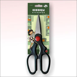 Ножницы (кухонные) черные ручки AN60-32 /МультиДом/  фото 2