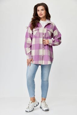 Рубашка Michel Chic 777 розовый, клетка  фото 2