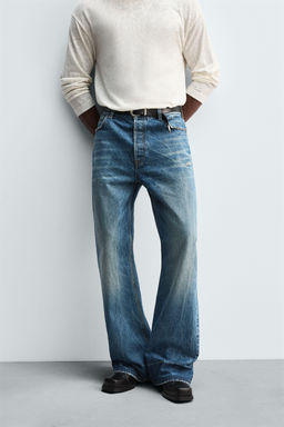 WIDE BELL BOTTOM FIT JEANS - Zara фото 5