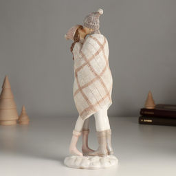 Сувенир полистоун "Зимние объятия влюбленных" 9,5х8х27 см