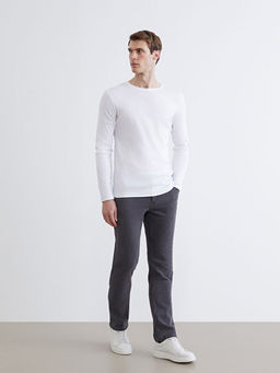 Bisiklet Yaka Uzun Kollu Erkek Ti??rt