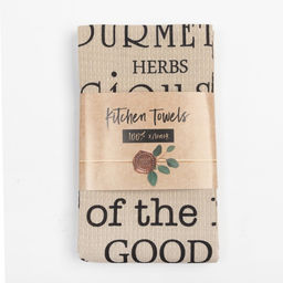 Набор кухонных полотенец Доляна Happiness, 35?60 см -2 шт., 100% хлопок, вафля 160 г/м?