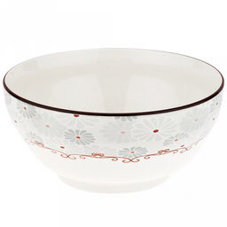Классика Салатник фарфоровый 1,75л, д20х9,3см, с деколью, отводка (Китай)