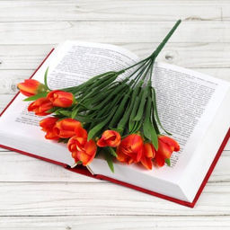 Цена за 10 шт. Цветок искусственный Букет тюльпанов 34 см 6 веток / NT596 /уп 600/ - Галеонтрейд фото 8