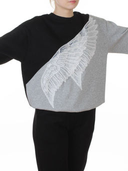 3412/3413 BLACK Костюм спортивный утепленный женский (95% хлопок, 5% эластан)