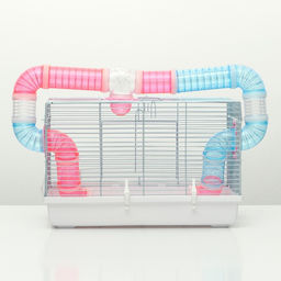 Клетка для грызунов с туннелем, 47 х 30 х 30, см, белая - Пижон фото 9