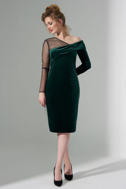 Платье Euro Moda 486 зеленый