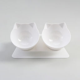 Миски пластиковые на белой подставке 27.51415 см белые - Пижон фото 2