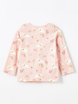 Bisiklet Yaka Bask?l? K?z Bebek Ti??rt - Waikiki фото 2