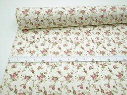 Сатин Кружевные розочки цв.шампань, ш.1.6м, хлопок-100%, 110гр/м.кв - Купава фото 7