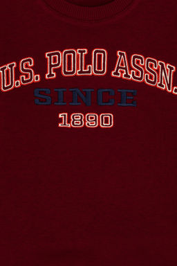 Erkek _ocuk Bordo Bisiklet Yaka Sweatshirt Sepette S_rpriz _ndirim - U.s. polo assn фото 8