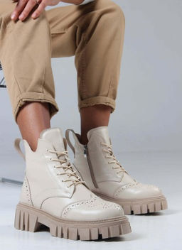 Ботинки 338.21153be. beige / Шерсть