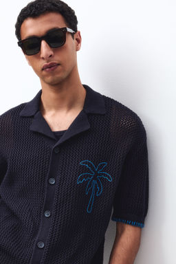 Camisa resort en punto calado Relaxed Fit - H&m фото 6