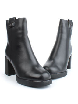 04-M3-2271 BLACK Ботильоны зимние женские (натуральная кожа, натуральный мех)