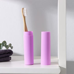 Цена за 2 шт. Футляр для зубной щётки и пасты Доляна, 20 см, цвет МИКС фото 17