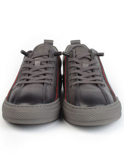 03-A69870-10-5 DK. GRAY Полуботинки спортивные мужские (натуральная кожа)