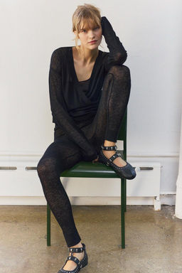 100% WOOL LEGGINGS - Zara фото 10