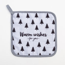 Набор кухонный Warm wishes: варежка-прихватка 20х28см, прихватка 17х17см, 35% х/л,65% п/э - Доляна фото 2