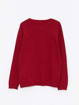 Bisiklet Yaka Y?lba?? Temal? Uzun Kollu K?z ?ocuk Triko Kazak - Waikiki фото 2