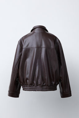 FAUX LEATHER JACKET WITH POCKETS - Zara фото 4