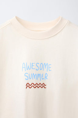 CAMISETA ESTAMPADA TEXTO / Crudo - Zara фото 4