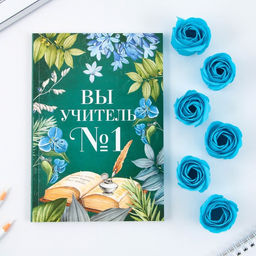 Подарочный набор, ежедневник, мыльные лепестки «Вы учитель №1»
