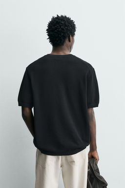 CAMISETA PUNTO RELAXED FIT / Marino