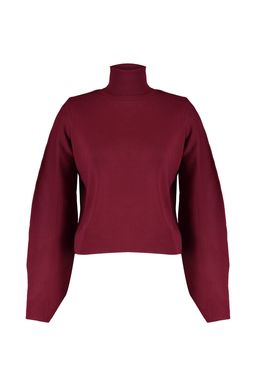 Bordo Basic Bal?kc? Yaka Triko Kazak TWOAW21KZ0485