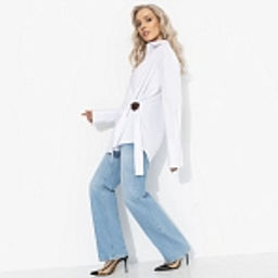 Рубашка на запах из хлопка, Переиграла всех - Charutti фото 14