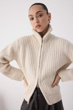 Wardrobe Essentials Tas Fermuarl? Yumusak Dokulu Genis Kal?p Triko H?rka|TWOAW26HI00049