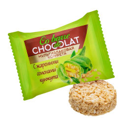 COBARRE el Chocolate с ЖАРЕНЫМ КУНЖУТОМ в БЕЛОЙ глазури мультизлак. конф. вес 1000 г