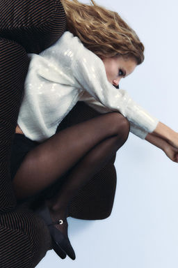 SATIN-EFFECT BALLET FLATS 50TH ANNIVERSARY - Zara фото 6