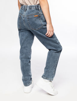 Эластичные джинсы с поясом на резинке