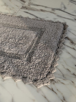 Коврик для туалета молочный 50x50 махра