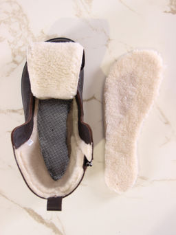 Босоногие ботинки 351.NATAbl.Темно-коричневый оттима/шерсть