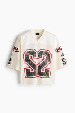 Camiseta de malla estampada Oversized Fit - H&m фото 2