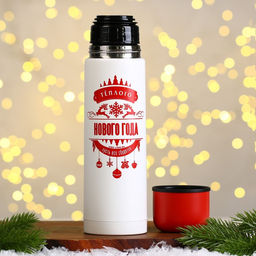 Подарочный набор Тёплого Нового года, термос 500 мл, кружка 2 шт - Mode forrest фото 4