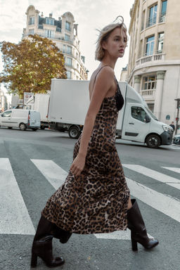 ANIMAL PRINT LACE MIDI DRESS - Zara фото 3