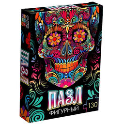 Фигурный пазл Красочный череп