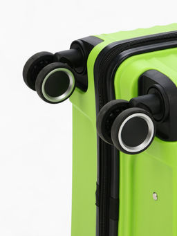 Чемодан на колёсах средний 75 л (M), на молнии, кодовый замок, 4 колеса, зелёный