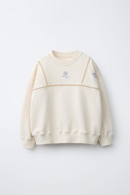 SUDADERA BORDADO ENTRED?S / Crudo - Zara фото 3