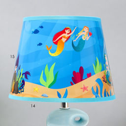 Настольная лампа с абажуром RISALUX «Русалки», Е14, 15 Вт, 25×25×38 см