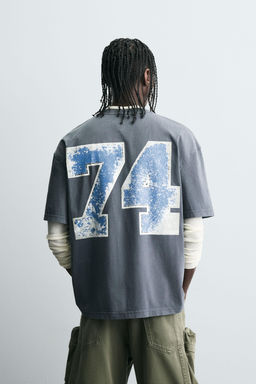 WASHED PRINT T-SHIRT
