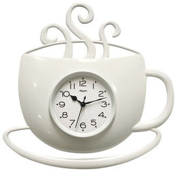 Настенные часы Mirron чашка белая 121-159B