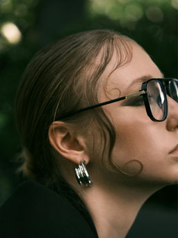 Серьги металл Трио на увеличение, цвет серебро - Qf фото 7