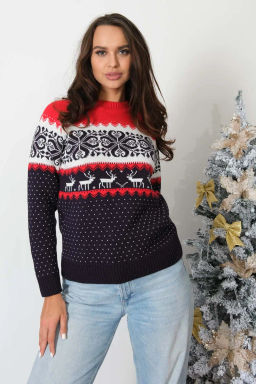 Джемпер С 850/сине-красный