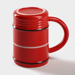 Кружка керамическая Lover Fire, 480 мл, цвет красный