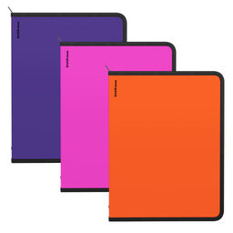 Цена за 3 шт. Папка для тетрадей на молнии пластиковая ErichKrause Soft Caribbean Sunset, A4, ассорти (в пакете по 3 шт.)