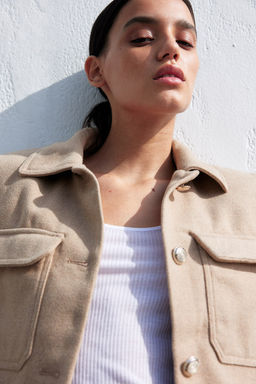 Chaqueta con acabado cepillado